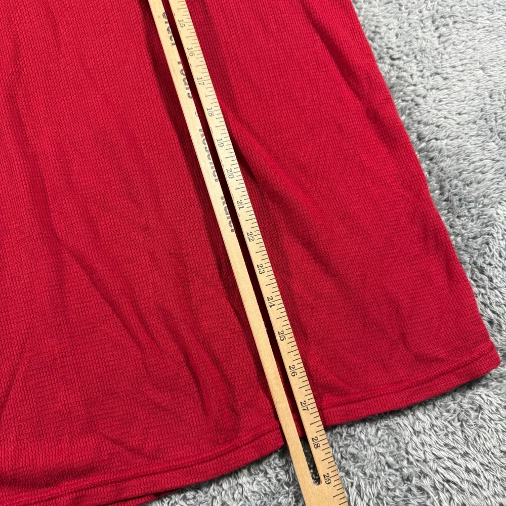 Polo Ralph Lauren Waffle Knit Thermal Shirt Mens XL Red Long Sleeve Pony‎ Logo